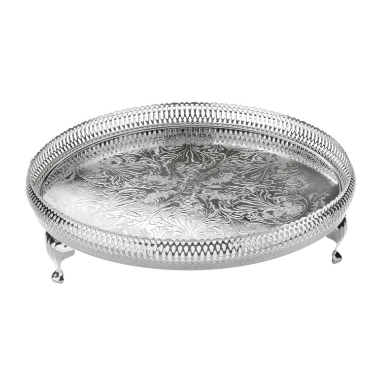 Corbell Silver Company Queen Anne Silver Plated Tray & Reviews Wayfair